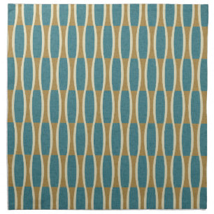 Retro Mid Century Modern Pin Stripes Pattern Cloth Napkin