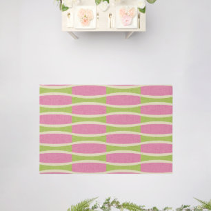 Retro Mid Century Modern Pin Stripes Pattern Rug