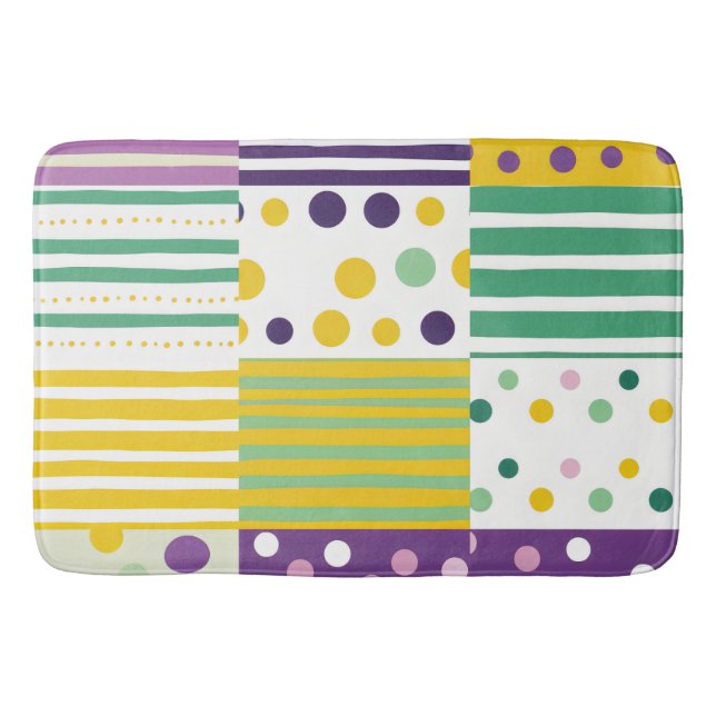 Retro Mid-century modern Pop art inspired Bath Mat (Front)
