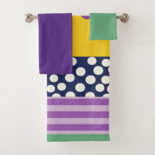 Retro Mid-century modern Pop art inspired Bath Towel Set