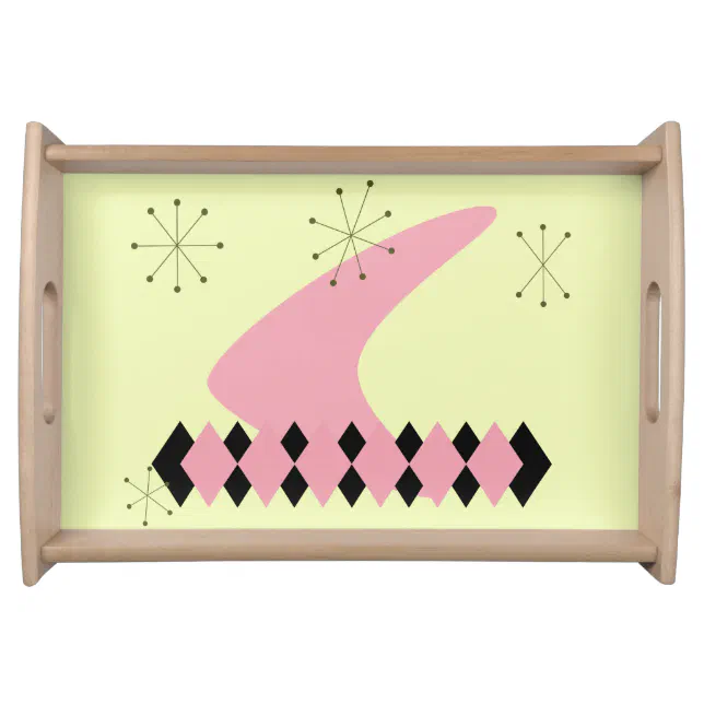 Retro Mid Century Modern Serving Tray | Zazzle
