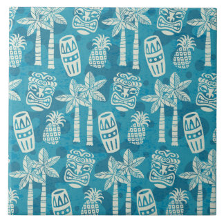 Retro Mid Century Modern Tiki Pattern Ceramic Tile