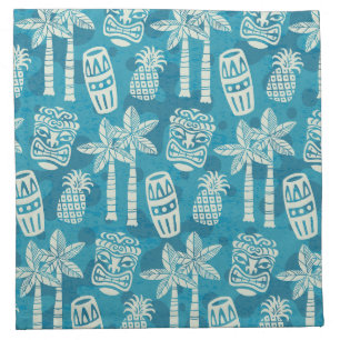 Retro Mid Century Modern Tiki Pattern Cloth Napkin