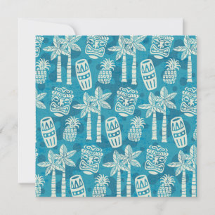 Retro Mid Century Modern Tiki Pattern Invitation