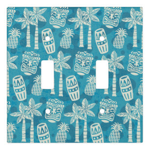 Retro Mid Century Modern Tiki Pattern Light Switch Cover