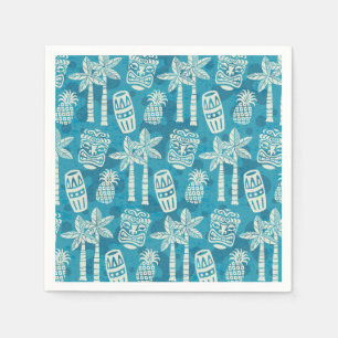 Retro Mid Century Modern Tiki Pattern Napkins