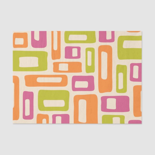 Retro Mid Century Modern Tissue Paper (Front)