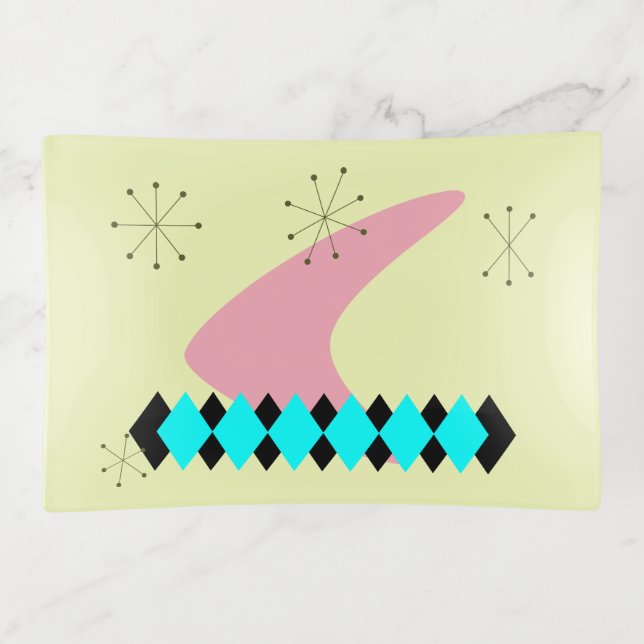 Retro Mid Century Modern Trinket Tray (Front)