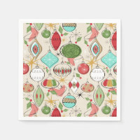 Retro Mid Century Modern Xmas Napkins