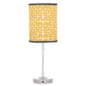Retro Mid Century Modern Yellow Table Lamp (Back)