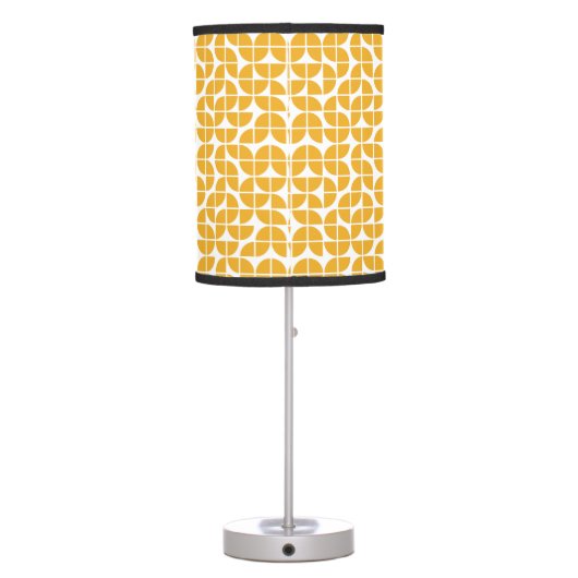 Retro Mid Century Modern Yellow Table Lamp (Back)