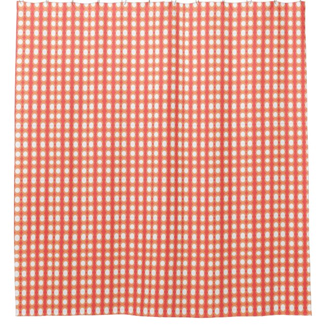 Retro Mid Century Orange & Pink  Shower Curtain (Front)