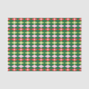 Retro Mid Century Red, Pink & Green Christmas Tissue Paper