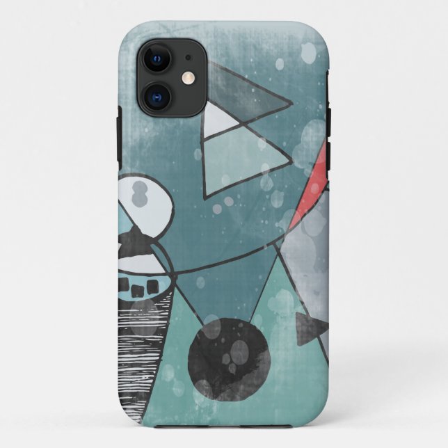 Retro Mid Century Space Age Design iPhone Case (Back)