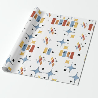 Retro Mid-Century Starburst Wrapping Paper