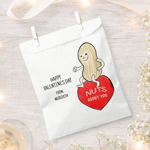 Retro Mid Century Style Nuts About You Valentine Favor Bag