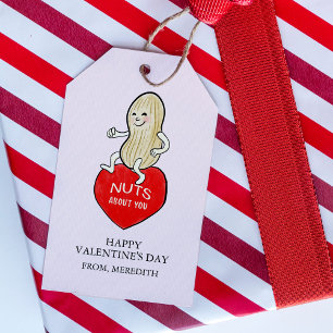 Retro Mid Century Style Nuts About You Valentine Gift Tags