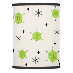 Retro Mid Mod Starburst Sky Chartreuse Lamp Shade