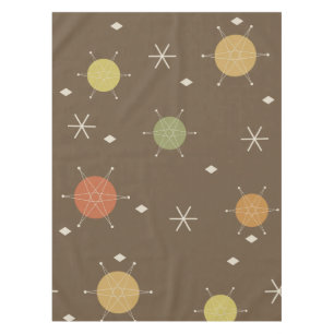 Retro Mid Mod Starburst Sky Multicolored Tablecloth