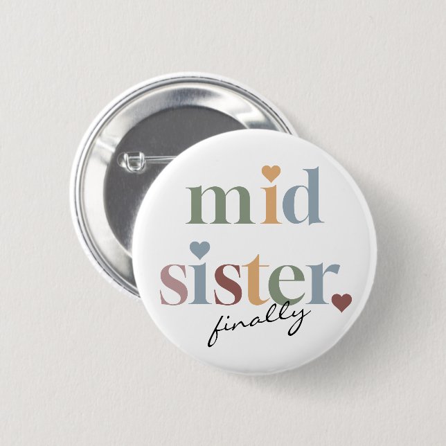 Retro Mid Sister Button (Front & Back)