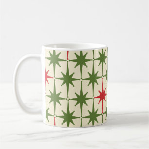 Retro Midcentury Modern Christmas Starbursts Coffee Mug