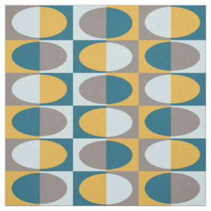 Retro MidCentury Oval pattern 2 Fabric