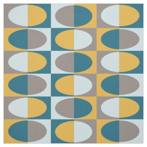 Retro MidCentury Oval pattern 2 Fabric