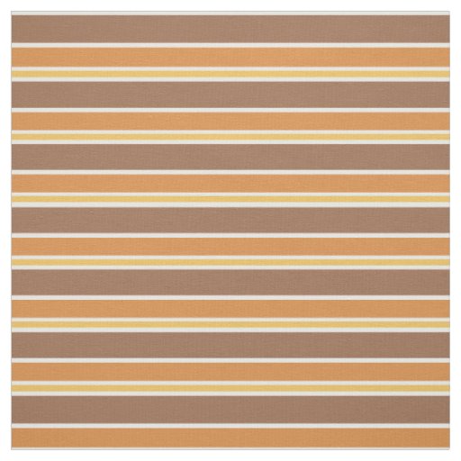 Retro Midcentury Stripes Multicolored Fabric