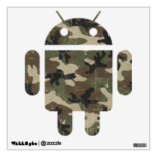 Retro Military Camouflage Pattern Wall Decal