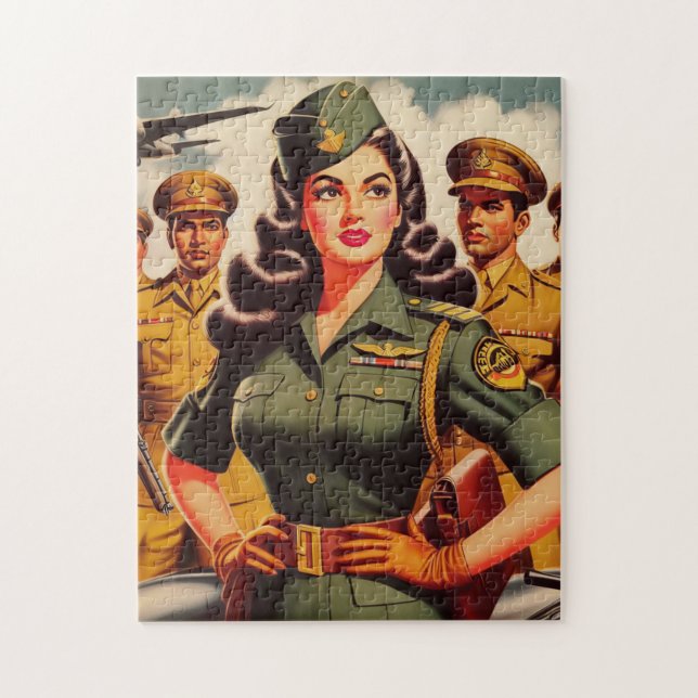 Retro Military Pinup Jigsaw Puzzle (Vertical)