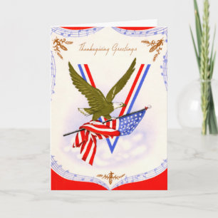 Retro Military Thanksgiving Card