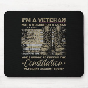 Retro Military Veterans Against Trump Protest Mouse Pad