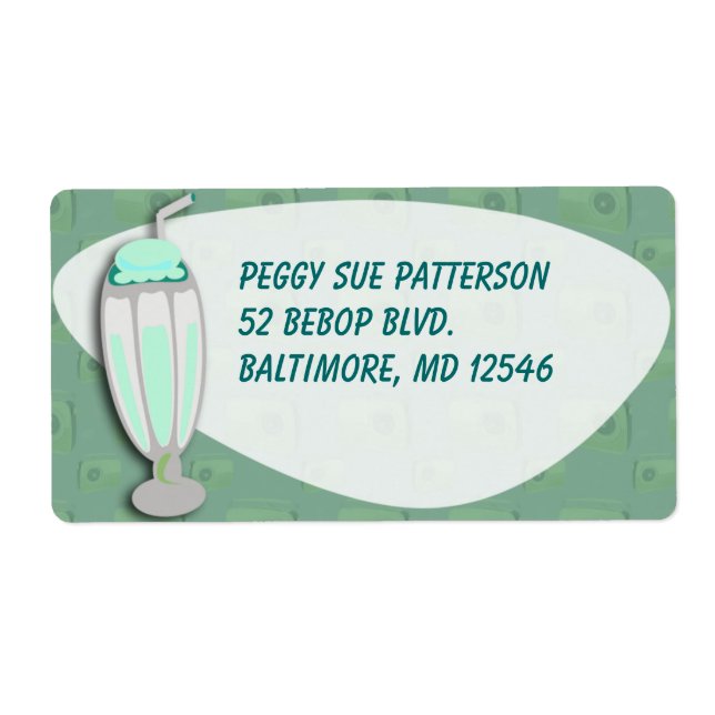 Retro Milkshake Label (Front)