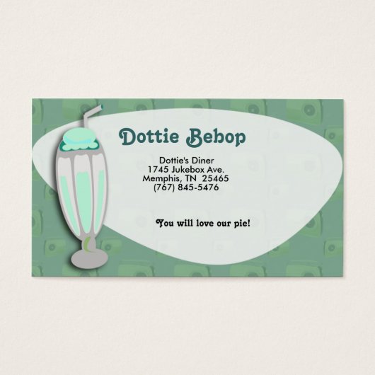 Retro Milkshake Malt Shop Fun Retro Art (Front)