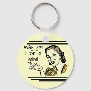 Retro Mimi T-shirts and Gifts Keychain