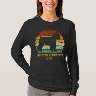 Retro Miniature Schnauzer Mom Doxie Dog Owner Mot T-Shirt