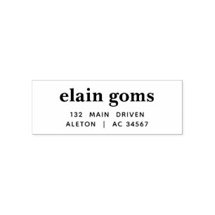 Retro Minimal   Informal Modern Return Address Self-inking Stamp