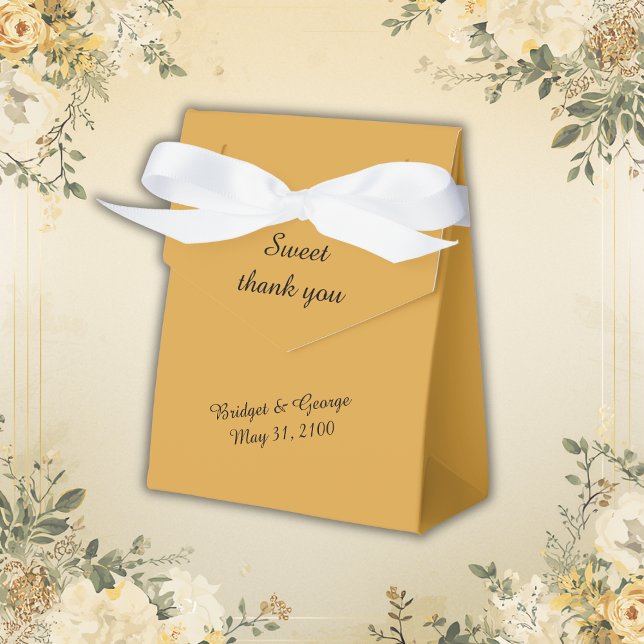 retro minimal simple orange wedding favor boxes (Creator Uploaded)