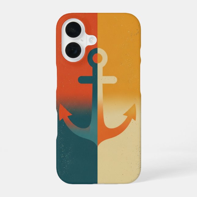 Retro Minimalist Anchor iPhone Case (Back)