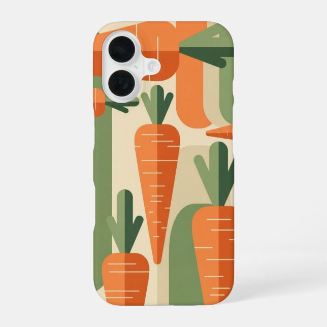 Retro Minimalist Carrot Design iPhone Case (Back)