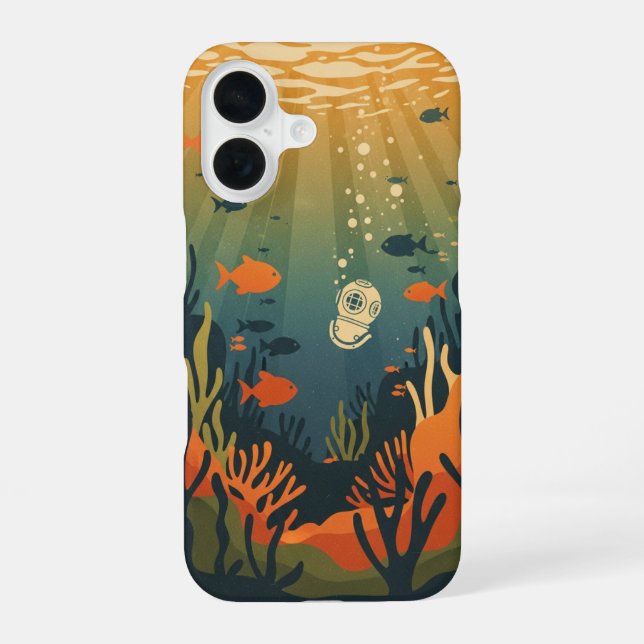 Retro Minimalist Fish iPhone Case (Back)