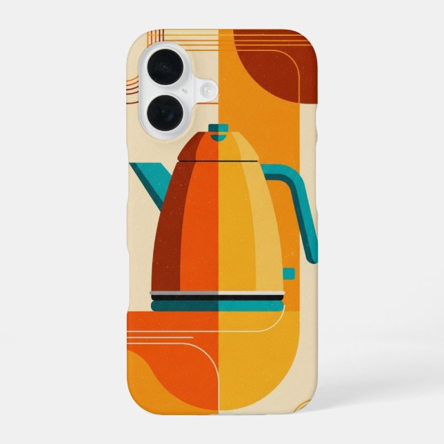 Retro Minimalist Kettle iPhone Case (Back)