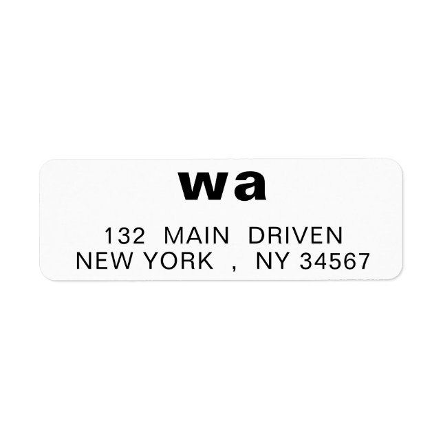 Retro Minimalist Monogram Initials Design Label (Front)