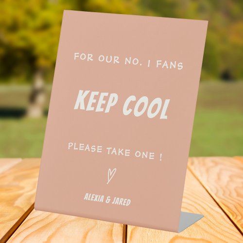 Retro Minimalist Number One Fans Wedding Sign