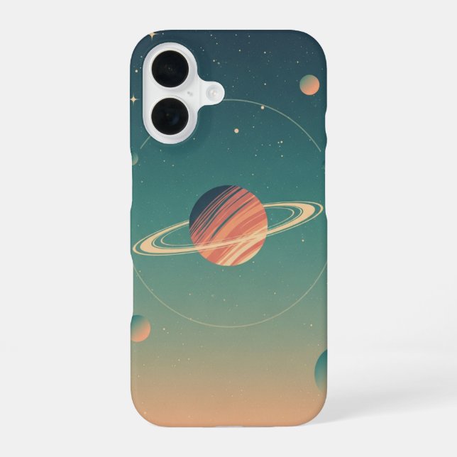 Retro Minimalist Pastel Orb iPhone Case (Back)