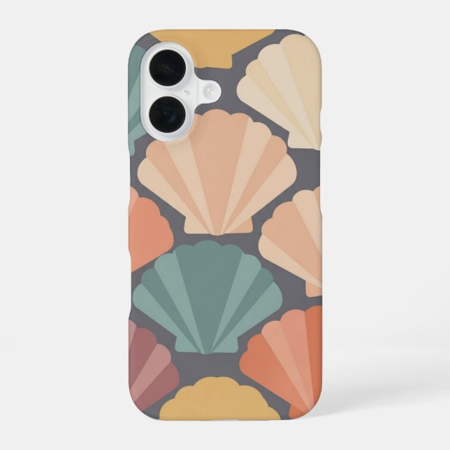 Retro Minimalist Shells / Retro Minimalist Seashel iPhone Case (Back)