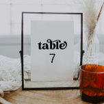 Retro Minimalist Table Number<br><div class="desc">This is a modern retro table number template featuring a 70s inspired font pairing. ALL fonts* and colors are editable (the word "table" cannot be typed with) // For matching items, please visit the "CHARLI" collection in the Sincerely By Nicole Zazzle store. * If you like this design but don't...</div>