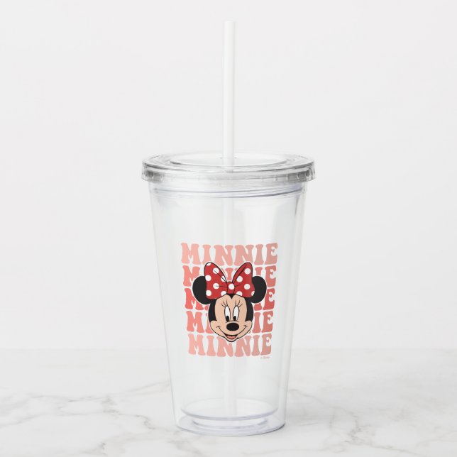 Retro Minnie Mouse Acrylic Tumbler (Front)
