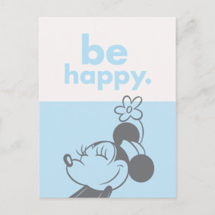 Retro Minnie Mouse - Be Happy Postcard