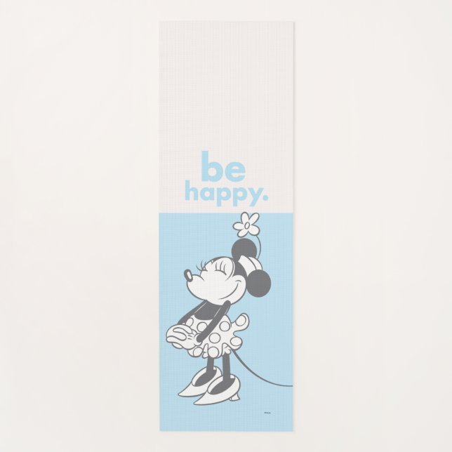 Retro Minnie Mouse - Be Happy Yoga Mat (Front)